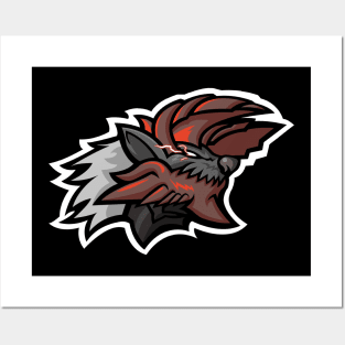 Stygian Zinogre Mascot Logo v.1 Posters and Art